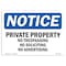 Signmission Sign, 12" H, 18" W, Plast, Private Property No Trespassing Solicit Sign, Lndscp, 1218-L-17848 OS-NS-P-1218-L-17848 - alternate 1